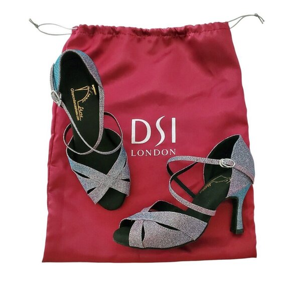 G’Franco NWT Vegas Dancing Shoes Irridescent Polychromatic 3.5” heel Size 7 - Picture 11 of 16